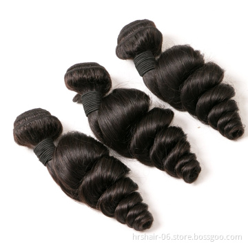 ONLINE SHOPPING FREE SHIPPING 3 Bundles with Lace Closure Loose Wave Unprocessed Virgin Brazilian Mink Hair